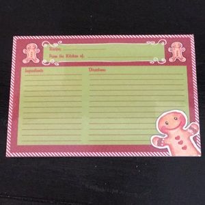 Gingerbread Recipe Cards